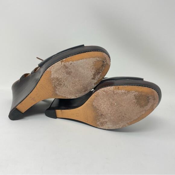 Coach Black Platform Sandals 8.5 - Picture 10 of 12